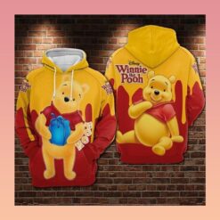 Winnie The Pooh Zip Hoodie 3D