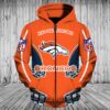Denver Broncos 1G Zip Hoodie 3D
