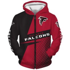 Atlanta Falcons 1C Zip Hoodie 3D