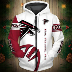 Atlanta Falcons 2 Zip Hoodie 3D