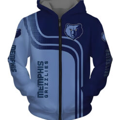 Memphis Grizzlies Zip Hoodie 3D