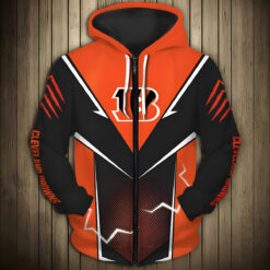 Cincinnati Bengals 3 Zip Hoodie 3D