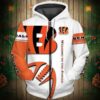 Cincinnati Bengals 6 Zip Hoodie 3D