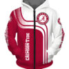 Alabama Crimson Tide Zip Hoodie 3D