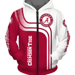 Alabama Crimson Tide Zip Hoodie 3D
