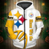 Pittsburgh Steelers 3 Zip Hoodie 3D