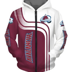 Colorado Avalanche 3 Zip Hoodie 3D