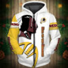 Washington Redskins Zip Hoodie 3D