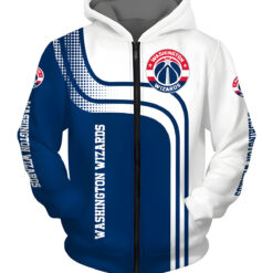 Washington Wizards Zip Hoodie 3D