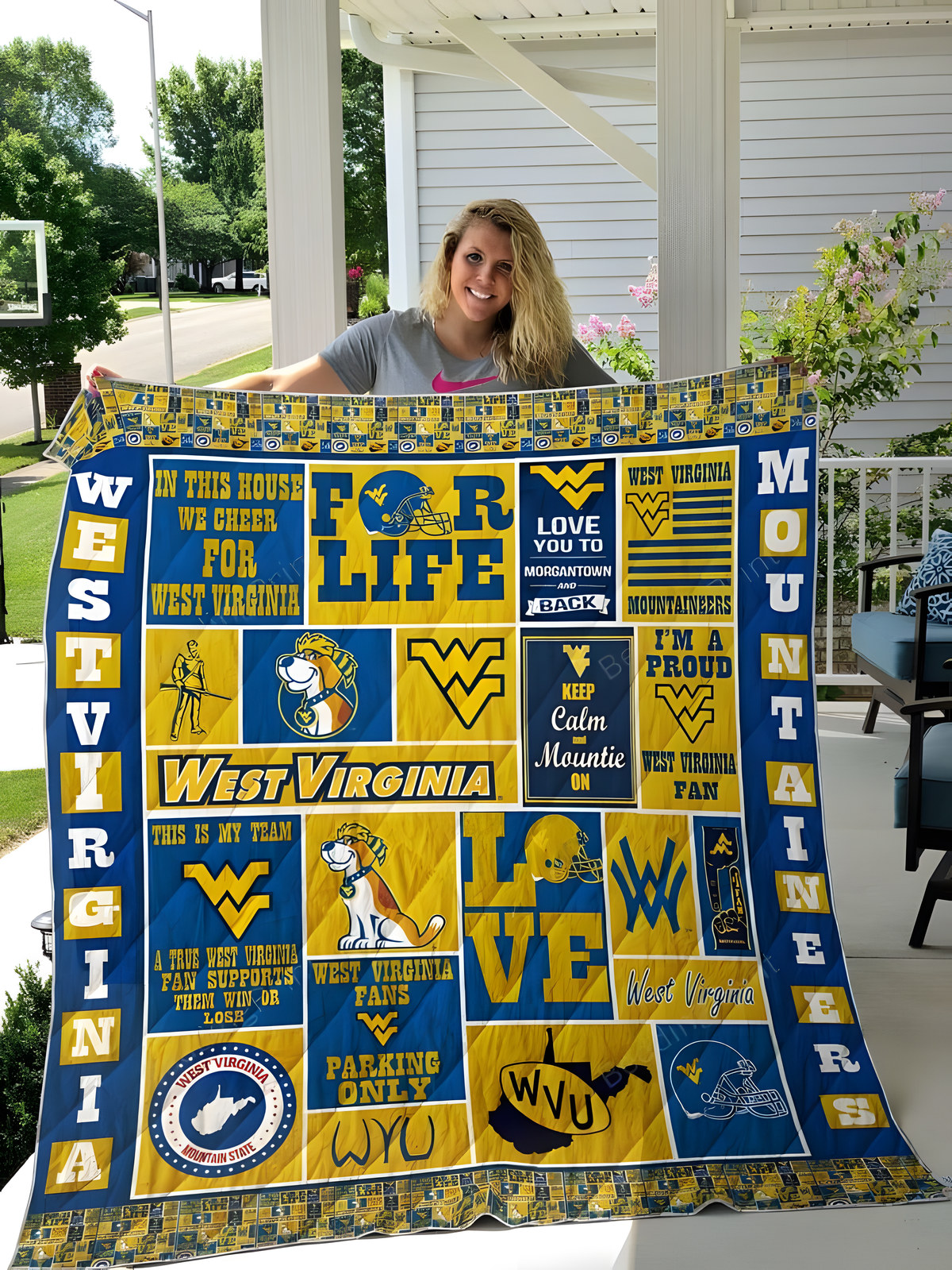 West Virginia Mountaineers 2 Quilt