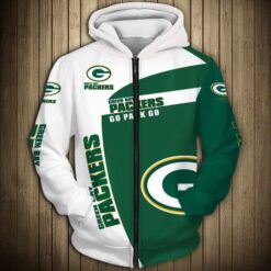 Green Bay Packers Zip Hoodie 3D
