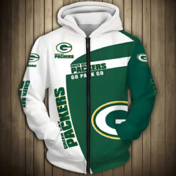 Green Bay Packers Zip Hoodie 3D