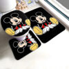 Mickey Mouse Bathroom Shower Curtain Bath Mat Set