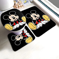 Mickey Mouse Bathroom Shower Curtain Bath Mat Set