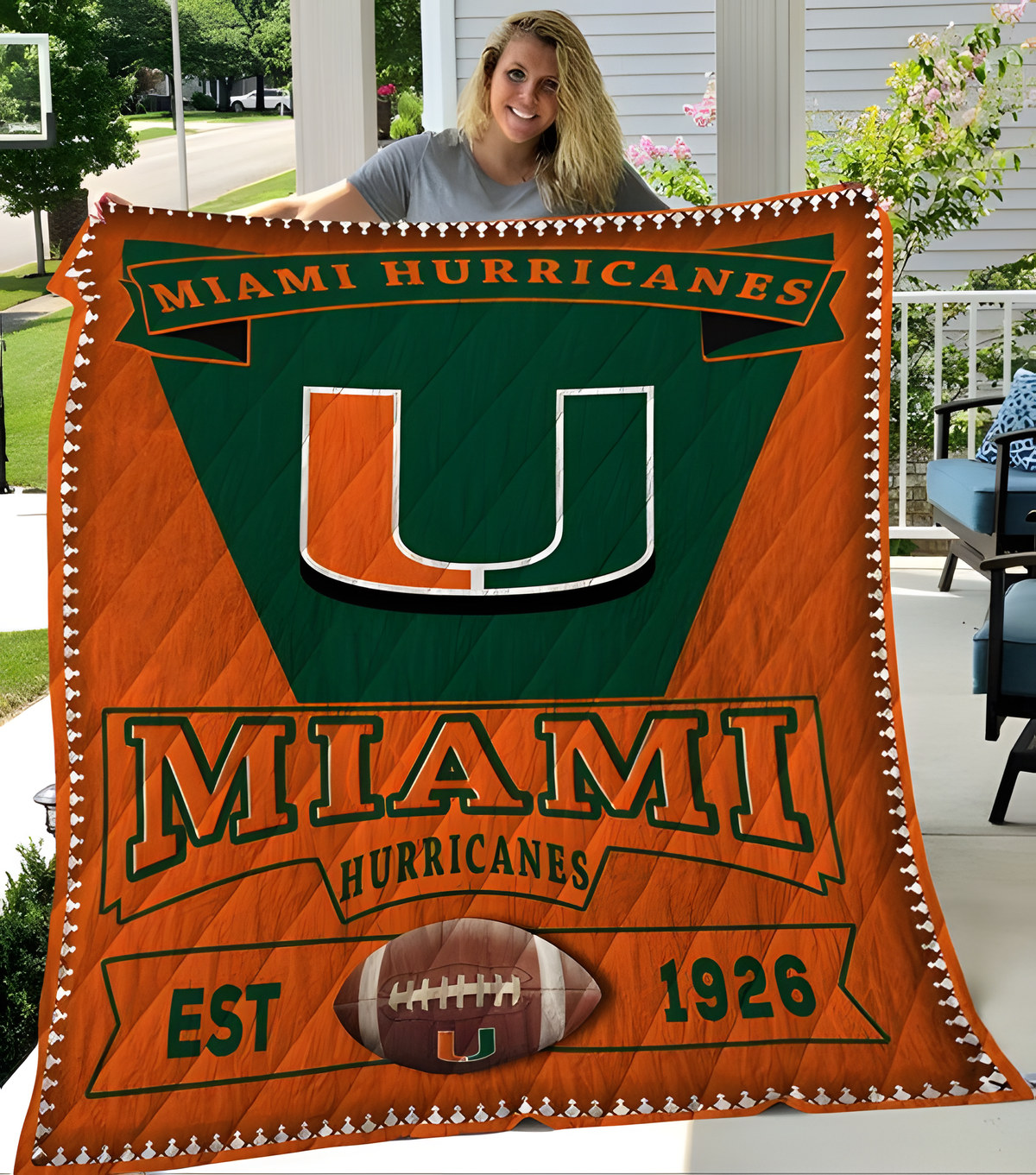 Miami Hurricanes 1 Quilt