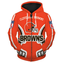 Cleveland Browns 1 Zip Hoodie 3D