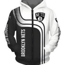 Booklyn Nets 1 Zip Hoodie 3D