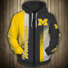 Michigan Wolverines 1 Zip Hoodie 3D