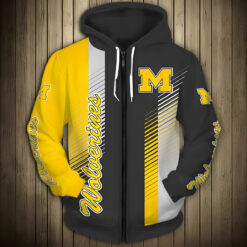 Michigan Wolverines 1 Zip Hoodie 3D