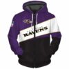 Baltimore Ravens 1 Zip Hoodie 3D
