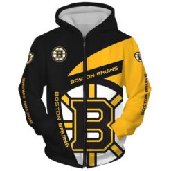 Boston Bruins Zip Hoodie 3D