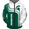 Michigan State Spartans Zip Hoodie 3D