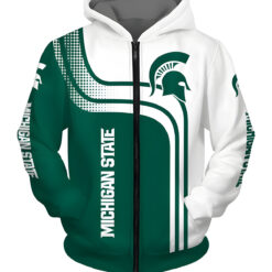 Michigan State Spartans Zip Hoodie 3D