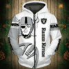 Las Vegas Raiders Zip Hoodie 3D