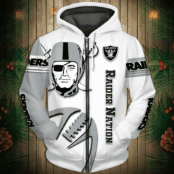 Las Vegas Raiders Zip Hoodie 3D