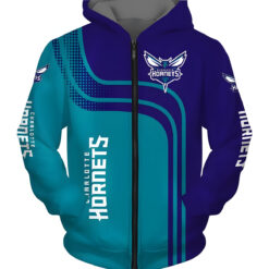 Charlotte Hornets Zip Hoodie 3D