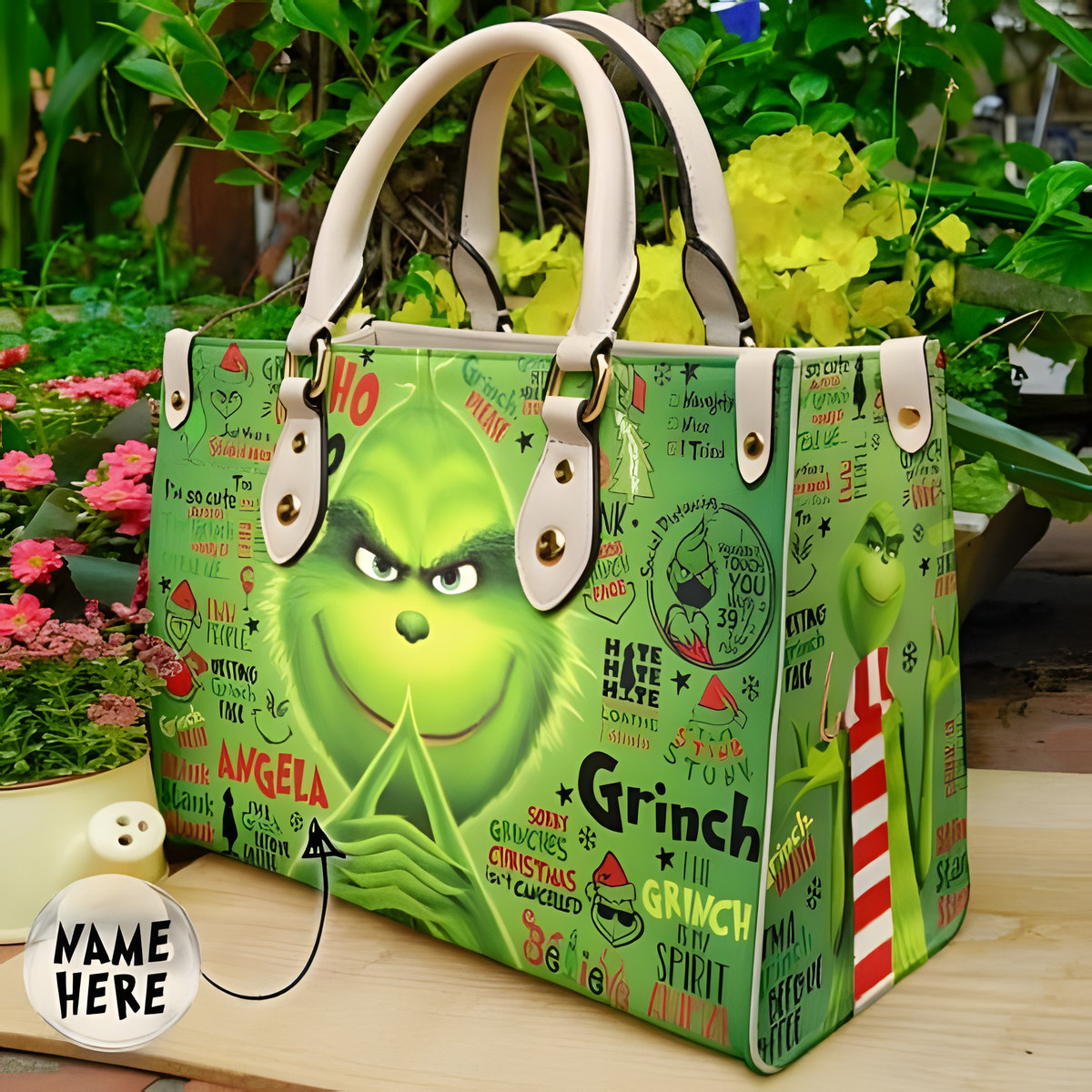 The Grinch 1 Lover Leather Handbag
