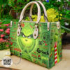 The Grinch White Leather Handbag