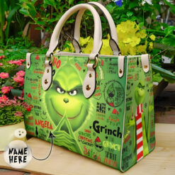 The Grinch White Leather Handbag