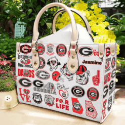 Georgia Bulldogs Lover Leather Handbag