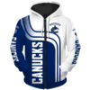 Vancouver Canucks Zip Hoodie 3D