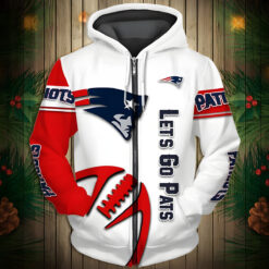 New England Patriots Zip Hoodie 3D
