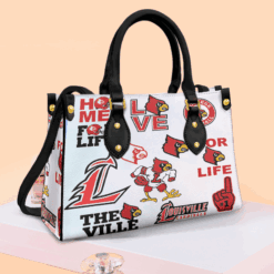 Louisville Cardinals 1G White Leather Handbag