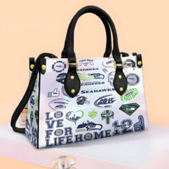 Seattle Seahawks White Leather Handbag 3