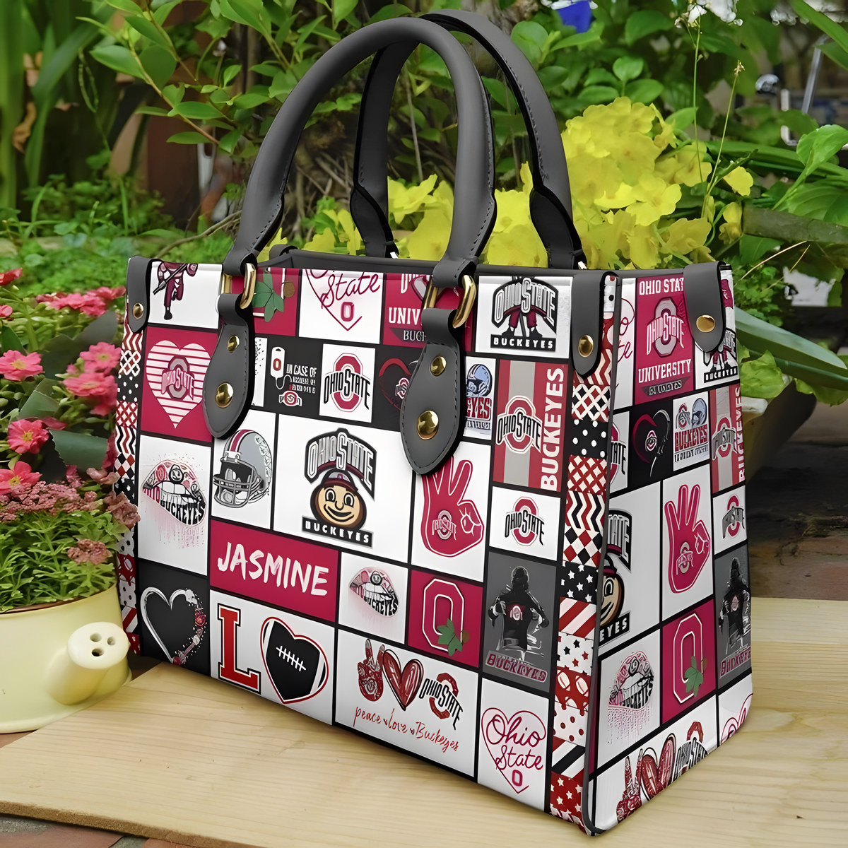 Ohio State Buckeyes 2G Leather Handbag