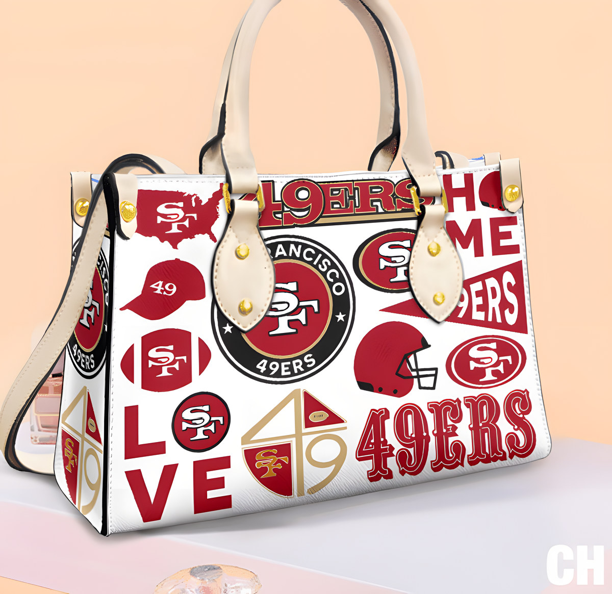 San Francisco 49Ers Lover Leather Handbag