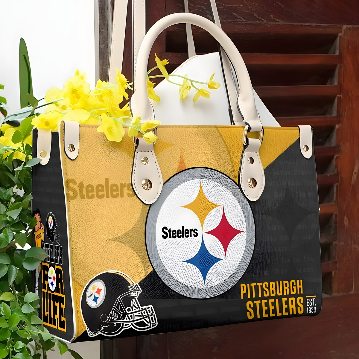 Pittsburgh Steelers 1A Leather Handbag