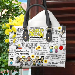 Snoopy Charlie Brown Leather Handbag