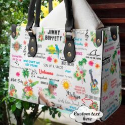 Jimmy Buffett Lover Leather Handbag