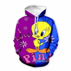 Tweety Bird Zip Hoodie 3D