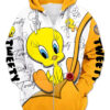 Tweety Bird Funny Zip Hoodie 3D