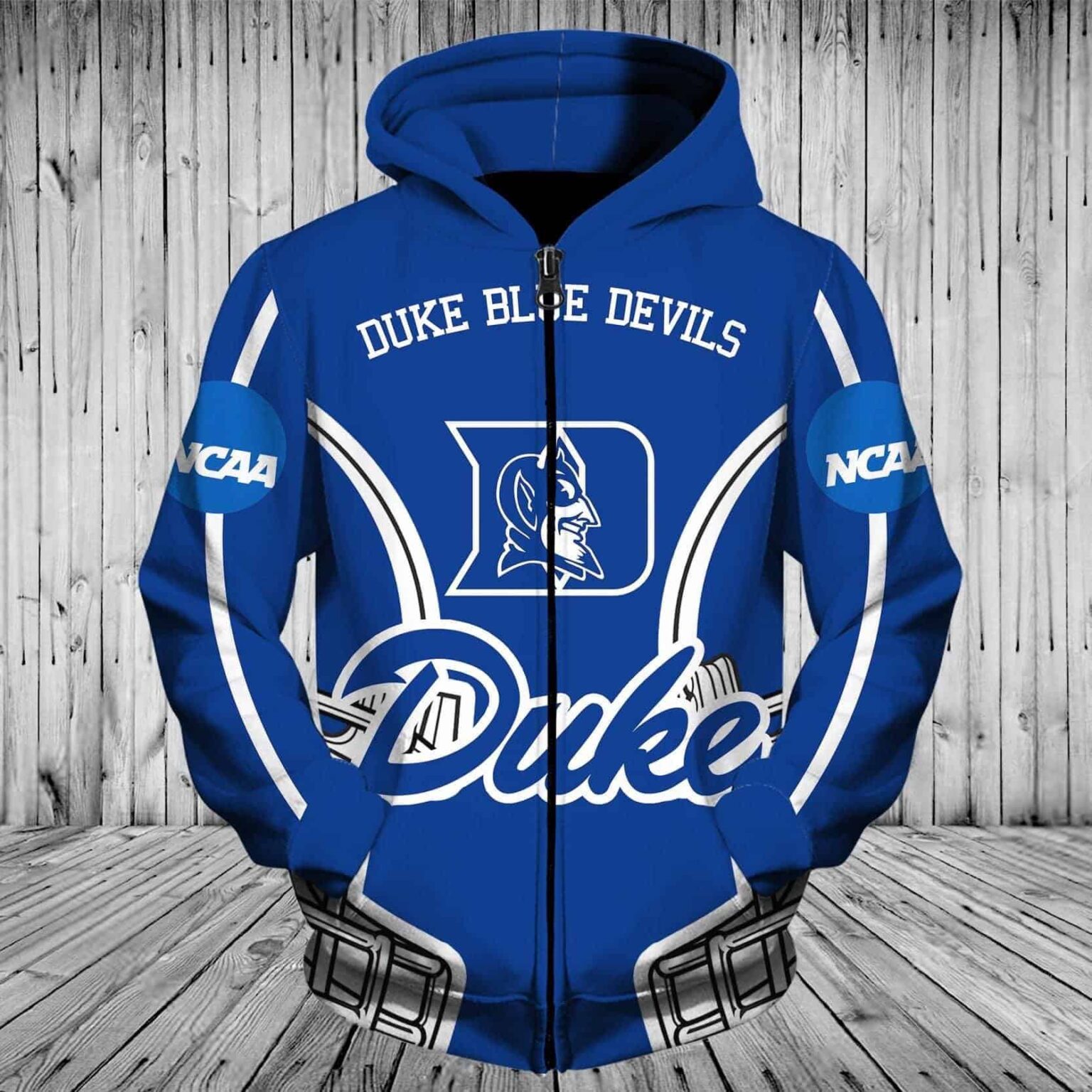 Duke Blue Devils 1 Zip Hoodie 3D 1 Duke Blue Devils 1 Zip Hoodie 3D