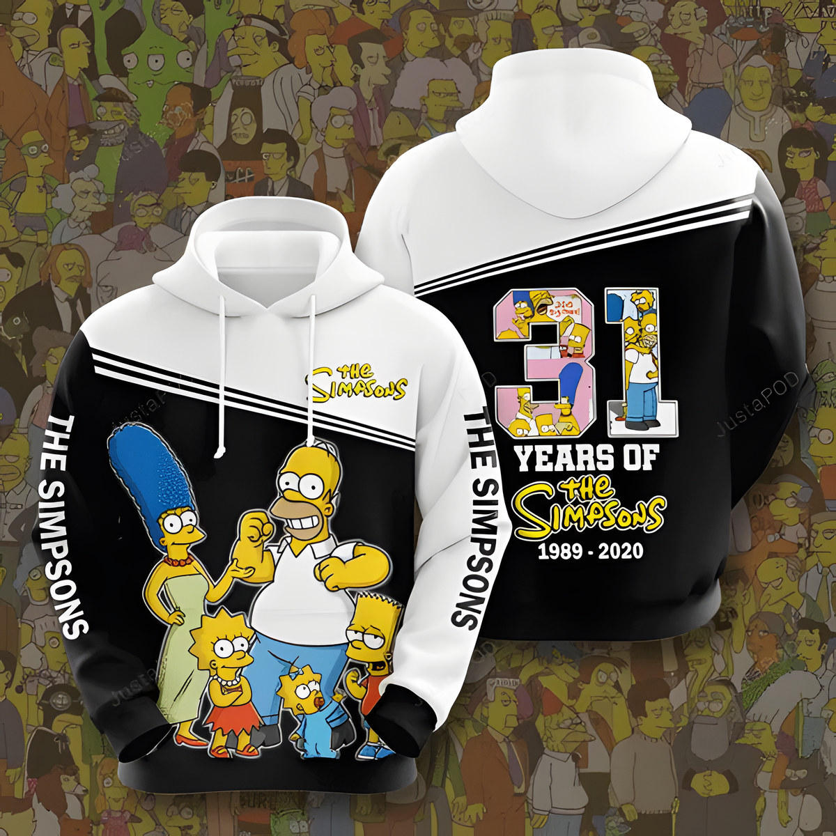 The Simpsons Simpson Zip Hoodie 3D
