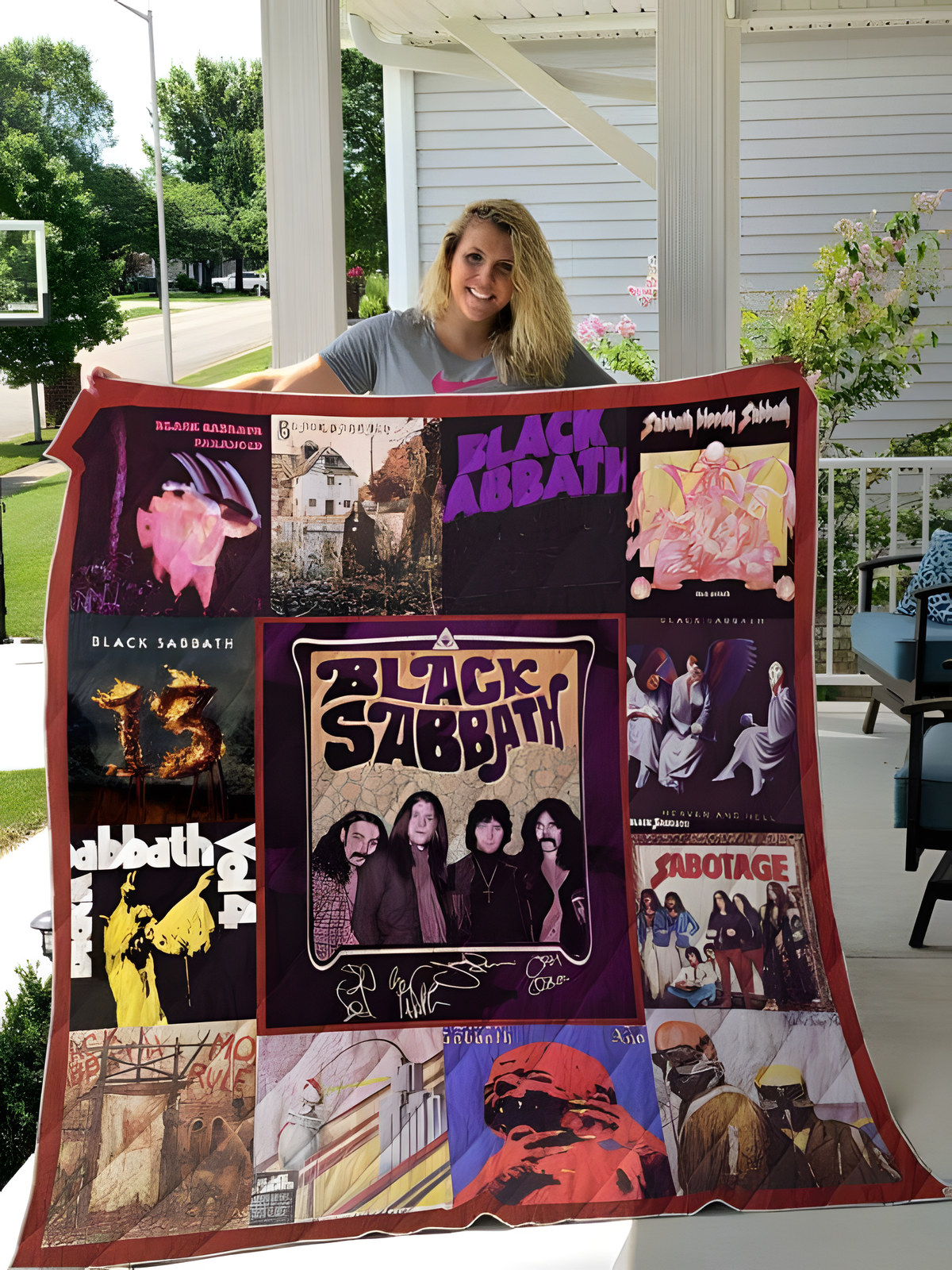 Black Sab Bath Band Quilt