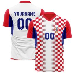 Alternative view of Croatia Custom Name Soccer Jersey Shirt and Air Force Shoes