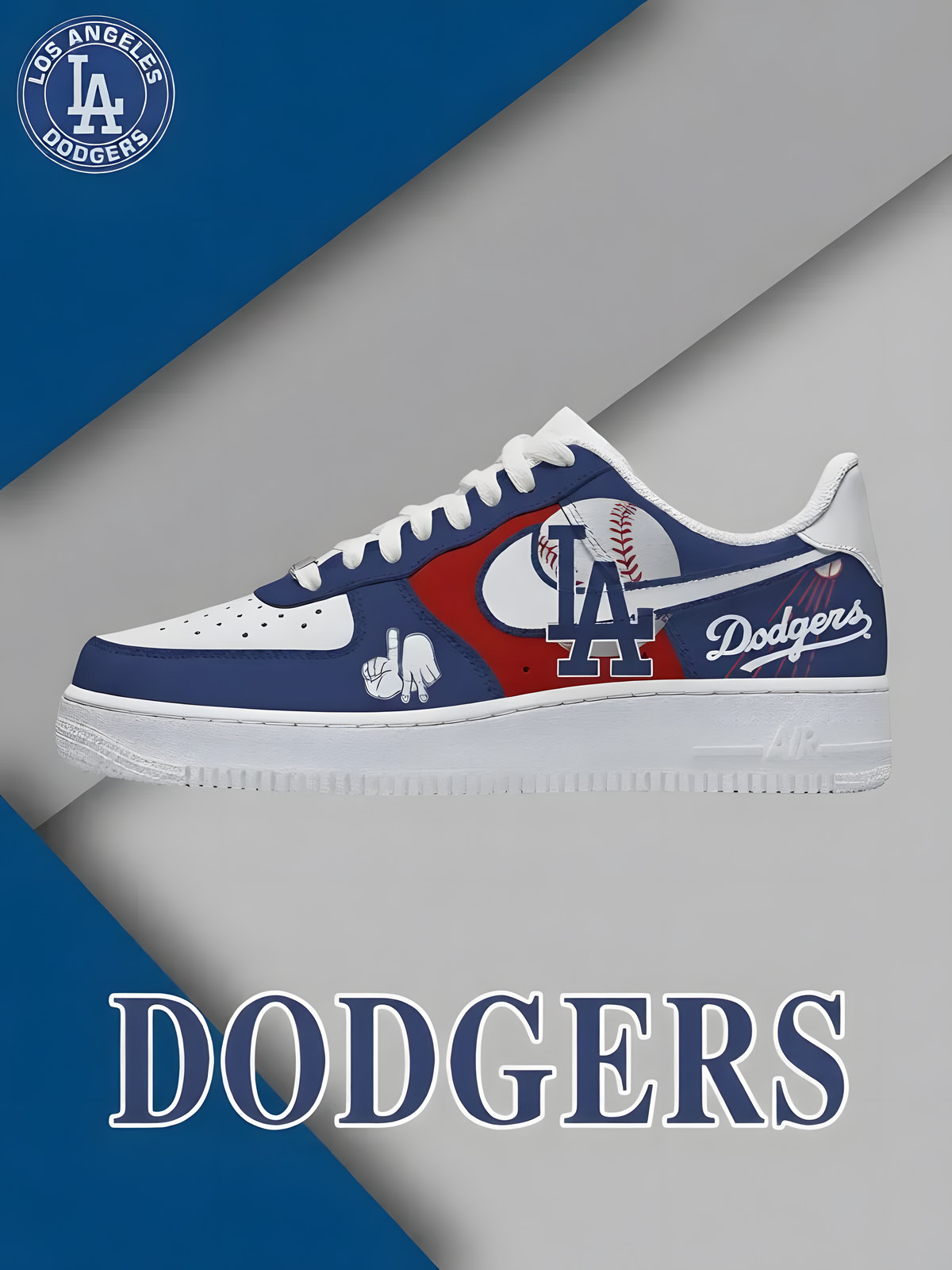 MLB Baseball Dodgerrs Air Force Shoes
